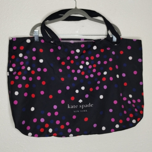 Kate Spade Black Polka Dot Large Tote - Picture 1 of 4